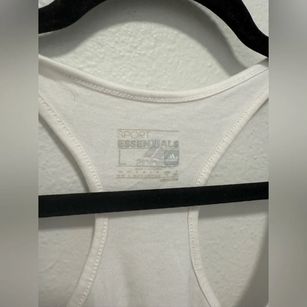 Adidas White Sport Tank Top Size Large - Picture 2 of 3